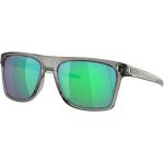 Graue Oakley Quadratische Sonnenbrillen polarisiert aus Kunststoff für Herren 