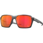Anthrazitfarbene Oakley Rechteckige Browline Sonnenbrillen aus Kohlefaser 