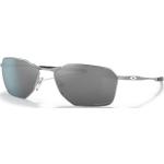 Silberne Oakley Rechteckige Sportbrillen polarisiert aus Metall für Herren 