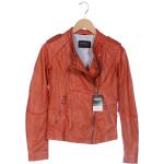 Reduzierte Orange Oakwood Übergangsjacken aus Leder für Damen Größe S für den für den Herbst 
