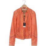 Reduzierte Orange Oakwood Übergangsjacken aus Leder für Damen Größe S 