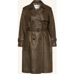 Khakifarbene Oakwood Trenchcoats aus Leder für Damen Größe XS 