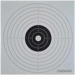 OAKWOOD Zielscheiben 14x14 oder 17x17 | Verschiedene Motive | Luftgewehr Pistole Softair Airsoft CO2 Schießscheibe für Kugelfang 50/100/150 Stück (17x17, 10er-Ring (100))