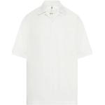 Oamc, Weißes Baumwollhemd mit Besticktem Logo White, Herren, Größe: XL