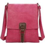Pinke Vintage Lederhandtaschen aus Leder für Damen 
