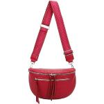 Pinke Elegante Bodybags aus Leder mit Handyfach für Damen maxi / XXL 