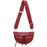 Rote Elegante Bodybags aus Leder mit Handyfach für Damen maxi / XXL 