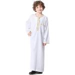 Reduzierte Weiße Langärmelige Midi Kinderkleider mit Ärmeln mit Reißverschluss Handwäsche 
