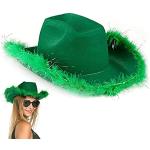 Grüne Cowboyhüte mit Glitzer aus PVC 58 für Damen 