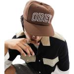 Reduzierte Braune OBEY Nachhaltige Snapback-Caps für Herren Einheitsgröße 