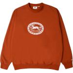Orange OBEY Nachhaltige Damenfleecepullover & Damenfleeceshirts aus Fleece Größe M für den für den Herbst 