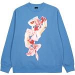 Blaue OBEY Nachhaltige Damensweatshirts aus Fleece Größe S 