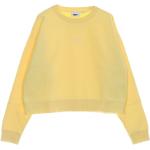 Gelbe Streetwear OBEY Nachhaltige Damensweatshirts aus Fleece Cropped Größe S 