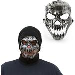Silberne Skelett-Masken & Totenkopf-Masken Einheitsgröße 