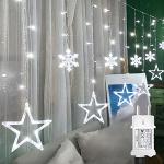 Reduzierte Weiße Sterne Sternlichterketten mit Weihnachts-Motiv 