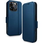 Reduzierte Blaue iPhone 15 Pro Hüllen Art: Flip Cases mit Bildern aus Leder 