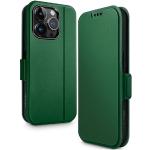 Reduzierte Grüne iPhone 15 Pro Hüllen Art: Flip Cases mit Bildern aus Leder stoßfest 