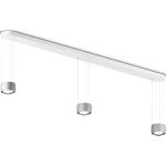 Silberne LED-Pendelleuchten matt aus Chrom höhenverstellbar 