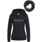 Kapuzensweatshirt OCEAN SPORTSWEAR "mit Multifunktionaler Tube Schal" schwarz Damen Sweatshirts Hoodie Sweatshirt
