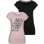 Ocean Sportswear Yoga & Relax Shirt »Soulwear - Essentials Yoga Shirts« (Packung, 2er-Pack), schwarz, Black/Rose