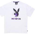 Weiße Streetwear Octopus Playboy T-Shirts für Herren Größe S 