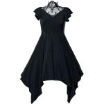 Schwarze Midi Gothic-Kostüme aus Spitze für Damen Größe 4 XL 