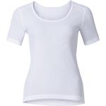 Reduzierte Weiße Kurzärmelige Odlo Cubic Kurzarm-Unterhemden für Damen Größe L 