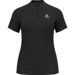 Schwarze Odlo Zip T-Shirts für Damen Größe S 