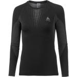 Schwarze Sportliche Langärmelige Odlo Warm Langarm-Unterhemden aus Polyamid enganliegend für Damen Größe S 
