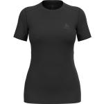 Schwarze Odlo Crew T-Shirts aus Merino-Wolle für Damen Größe XL 