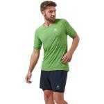 Grüne Kurzärmelige Odlo Crew Herrenfunktionsshirts zum Laufsport 