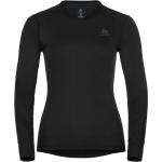 Schwarze Langärmelige Odlo Warm Bio T-Shirts für Damen Größe S für den für den Herbst 