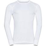 Weiße Langärmelige Odlo Warm Bio T-Shirts für Herren Größe L für den für den Herbst 