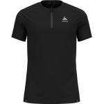 Schwarze Odlo Zip T-Shirts für Herren Größe S 