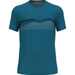 Blaue Kurzärmelige Odlo T-Shirts für Herren Größe M 