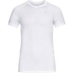 Weiße Kurzärmelige Odlo Crew Kurzarm-Unterhemden für Herren Größe M 