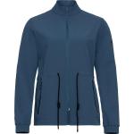 Cyanblaue Sportliche Wasserdichte Odlo Mini Stehkragen Kurzjacken & Cropped-Jackets aus Polyamid für Damen Größe L für den für den Sommer 