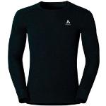 Schwarze Langärmelige Odlo Warm Langarm-Unterhemden aus Polyester für Herren Größe 3 XL für den für den Herbst 