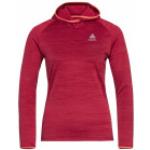 Rote Melierte Odlo Warm Damenfleecepullover & Damenfleeceshirts aus Fleece mit Kapuze Größe XS für den für den Herbst 