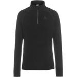 Schwarze Odlo Midlayer Herrenfleecepullover & Herrenfleeceshirts mit Reißverschluss aus Fleece Größe L für den für den Winter 