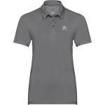 Graue Kurzärmelige Odlo Kurzarm-Poloshirts aus Polyester für Damen Größe XS für den für den Sommer 