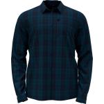Saphirblaue Langärmelige Odlo Shirts mit Tasche mit Reißverschluss aus Polyester für Herren Größe XL für den für den Frühling 