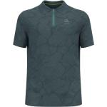 Odlo - Sport-T-Shirt - Ascent Chill-Tec Polo Shirt SS Dark Slate Melange für Herren - Größe S - Grün