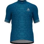 Odlo Stand-up Collar Full Zip Zeroweight T-Shirt Mykonos Blue - Graphic SS21 L