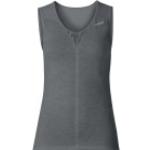 Graue Melierte Odlo V-Ausschnitt V-Shirts aus Polyester für Damen Größe XS 