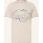 Beige Melierte Odlo T-Shirts mit Landschafts-Motiv für Herren Größe XL 