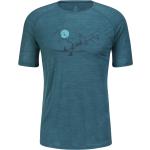 Blaue Melierte Odlo Crew T-Shirts für Herren Größe XL 