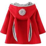 Rote Kinderkapuzenmäntel aus Baumwollmischung für Babys für den für den Herbst 