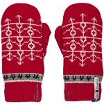 Rote Strick-Handschuhe mit Schweden-Motiv für Herren Größe 11 für den für den Winter 