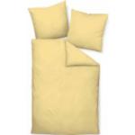 Gelbe Unifarbene Öko Planet Bio bügelfreie Bettwäsche aus Baumwolle 155x220 